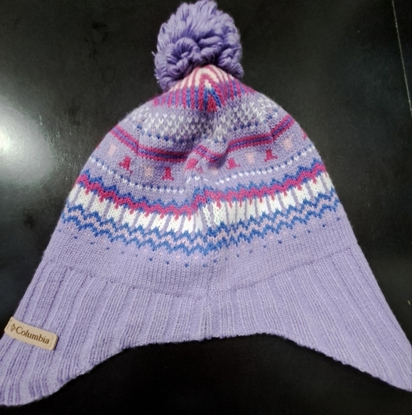 Columbia Girl's Purple & Pink Beanie   Size Youth - Picture 4 of 7